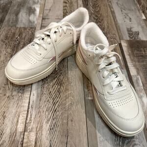 Reebok Womens Classic Club C Double Revenge Tennis Shoes 7.5 Lace‎ Up Sneakers